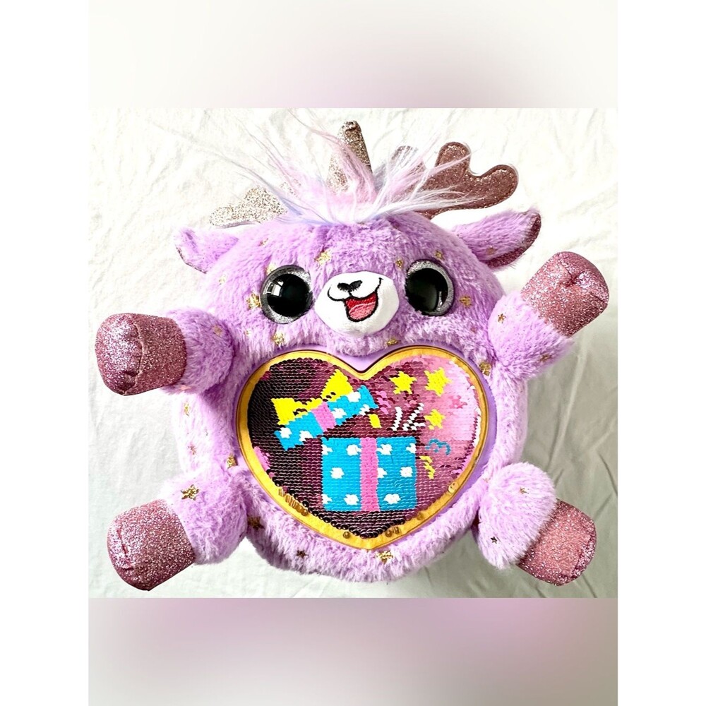 ZURU Rainbocorns Epic Golden Egg Reindeer Plush Toy – Purple Sparkly Plush